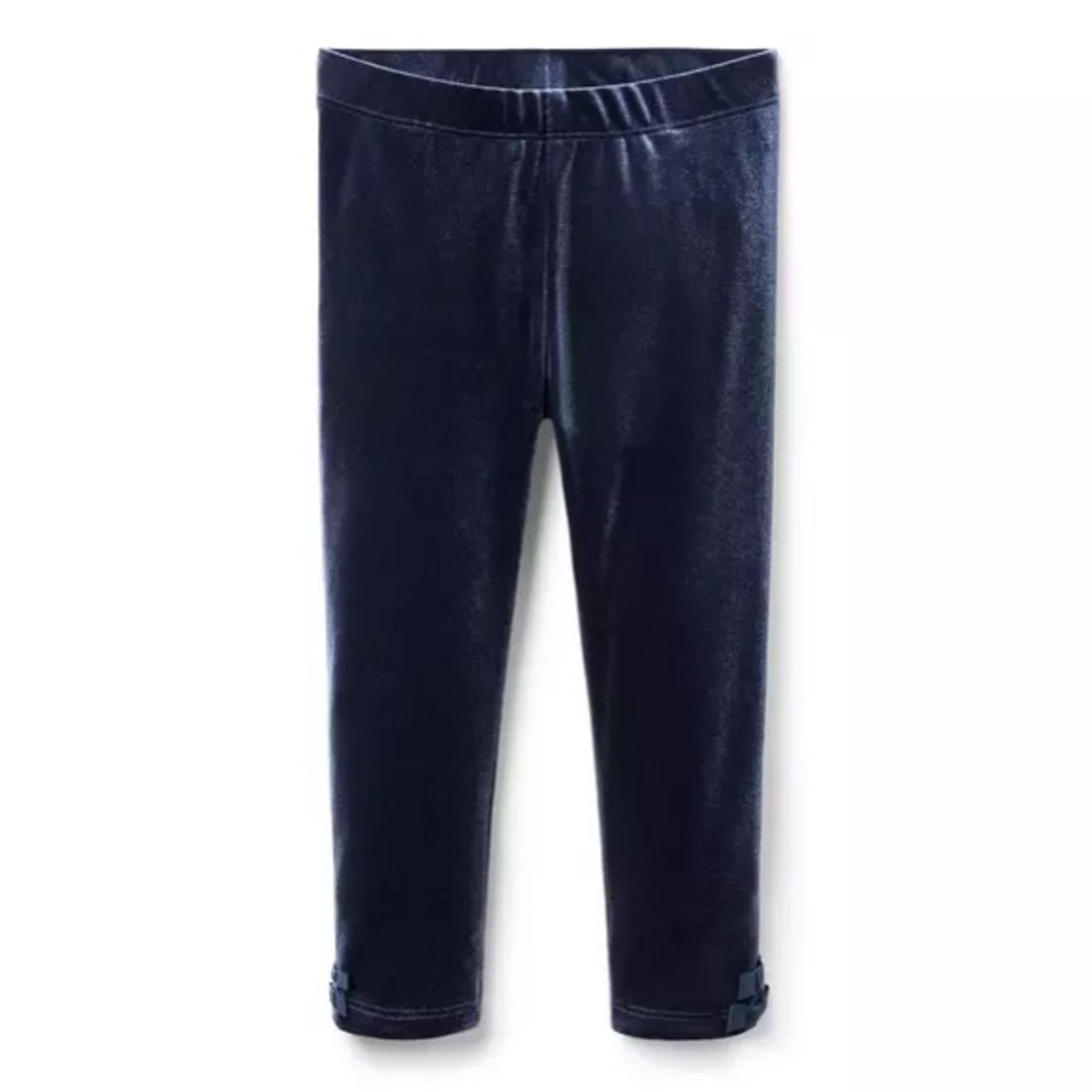 Janie and Jack Deep Navy Velvet Leggings